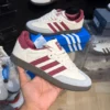 Shop Adidas Samba Putty Grey Maroon Sneakers - 7A First Copy