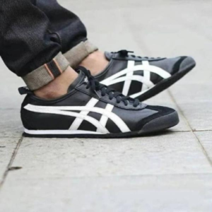 Men And Women Mexico 66 Black Onitsuka Tiger Sneakers - First Copy