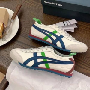 Men And Women Mexico 66 Blue Green White Onitsuka Tiger Sneakers - First Copy