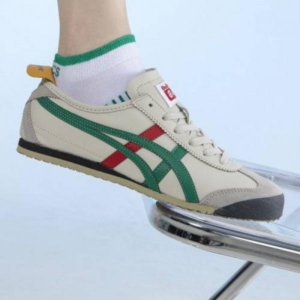 Men And Women Mexico 66 Green Red Onitsuka Tiger Sneakers - First Copy