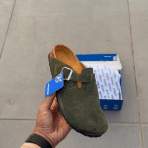 Men's Birkenstock X Stussy Boston Suede Sandals - First Copy