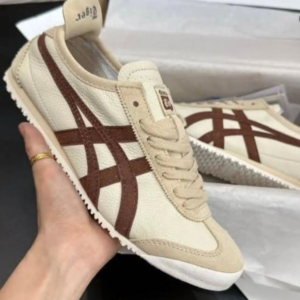 Mexico 66 Vintage Beige Brown Onitsuka Tiger Sneakers - First Copy