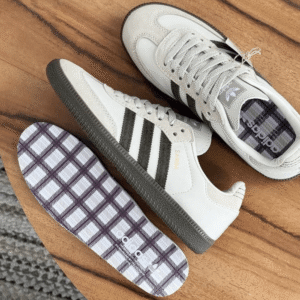 Men And Women Samba White Olive Khaki Adidas Sneakers - First Copy