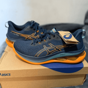 Gel Kinsei Max French Blue Bright Orange Asics Shoes - First Copy